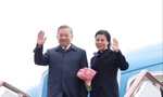 Tổng Bí thư Tô Lâm và Phu nhân rời Mátxcơva, lên đường thăm Belarus. Ảnh: TTXVN