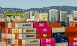 Các container hàng hóa tại tại cảng Oakland ngày 4/4. (Ảnh: AP)