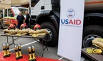Các nhân viên viện trợ ở Ukraine hoạt động theo chương trình của cơ quan viện trợ Mỹ USAID. (Ảnh: Reuters)