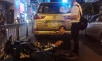 Mô tô 'khủng' biến dạng sau va chạm với xe sang Lexus ở TPHCM