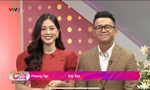 Hình ảnh á hậu Phương Nga làm MC 'Cà phê sáng' VTV3 số mới