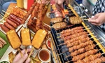 Các loại xiên nướng không đảm bảo an toàn bán đầy đường phố
