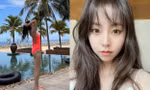 Nữ ca sĩ Hàn khoe dáng với áo tắm ở Nha Trang