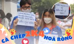 Thi Ngữ văn tốt nghiệp THPT: Xuất hiện nhiều tấm bảng siêu đáng yêu “nhắc nhẹ” tên tác giả tác phẩm