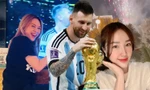 Mỹ Tâm "hôn" cúp vàng cùng Messi, Bảo Thy đốt pháo hoa mừng ĐT Argentina vô địch