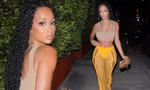 Draya Michele mặc váy lưới xuyên thấu, lộ nội y và vòng ba phản cảm