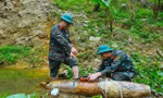 Đào đất làm đường giao thông phát hiện quả bom nặng hơn 2 tạ còn nguyên kíp nổ