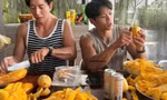 Nhóm tài tử cơ bắp Hàn Quốc ăn 25 kg xoài khi đến Nha Trang 