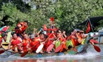 Kịch tính giải đua thuyền trên sông Rào Cái