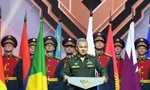 Bộ trưởng Quốc phòng Nga Sergei Shoigu phát biểu bế mạc Army Games 2020. Ảnh: QĐND