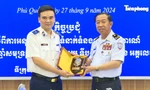 Vùng Cảnh sát biển 4 và Sở Chỉ huy chiến thuật tiền phương Campuchia trao đổi về đường dây nóng