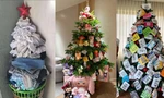 Ý tưởng bá đạo trang trí cây thông Noel 2024: Treo đồ chơi Labubu, BIB chạy bộ