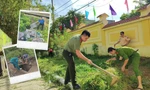 Đoàn viên thanh niên tham gia vệ sinh môi trường trong ngày thứ bảy tình nguyện