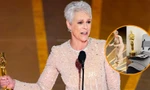 Màn ăn mừng thắng giải Oscar khiến "Nữ phụ xuất sắc" Jamie Lee Curtis bị trẹo chân