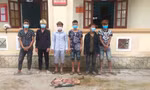 Nhóm đối tượng cùng tang vật đã bị cơ quan công an bắt giữ