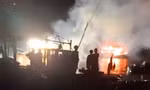 Hiện trường vụ cháy tàu cá tại Quảng Bình