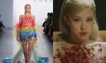 Rosé tiếp tục mặc váy của Công Trí trong MV "Gone", lần này là một thiết kế 7 sắc cầu vồng