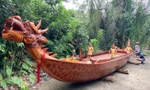 Người dân Kiên Giang vớt được thuyền gỗ có đầu rồng