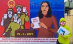 Pano tuyên truyền bầu cử trên đường phố Đà Nẵng. Ảnh: VNG Thành