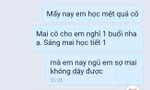 Học trò nhắn tin xin nghỉ học, phản ứng của cô giáo khiến dân mạng không ngừng "thả tim"