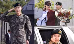 j-hope BTS xuất ngũ, anh cả Jin tới đón tranh thủ tạo dáng đỡ mic cực hài hước