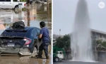 Bão Hilary lập hàng loạt kỷ lục ở Mỹ, xuất hiện cột nước khổng lồ kỳ lạ ngay giữa phố