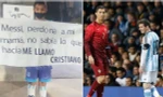 Cậu bé fan của Messi cầm tấm bảng xin lỗi thần tượng vì bị mẹ đặt tên là... Cristiano