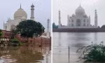 Video nước ngập đến tường của Đền Taj Mahal ở Ấn Độ lần đầu tiên sau 45 năm