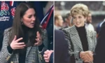 Đâu chỉ Hoàng tử George giống Công nương Diana, Công nương Kate cũng cố ý mặc như mẹ chồng