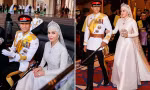 Vương miện của cô dâu vừa kết hôn với Hoàng tử Brunei thể hiện điều đặc biệt gì?