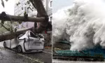 Video sóng cao 10 mét do bão Kong-rey, gió giật 260 km/h làm hỏng luôn máy đo