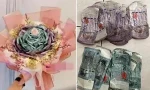 Chồng đặt làm bó hoa tiền trị giá 25 triệu tặng vợ, khi vợ gỡ ra thấy số tiền ít hơn hẳn