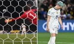 Cầu thủ ĐT nữ Mỹ cười tươi sau khi sút hỏng penalty trong loạt luân lưu khiến các fan nổi giận