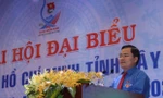 Bí thư Trung ương Đoàn, anh Nguyễn Anh Tuấn phát biểu tại đại hội. Ảnh: Tân Châu
