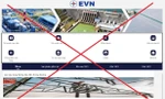 Xuất hiện trang web giả mạo thương hiệu EVN
