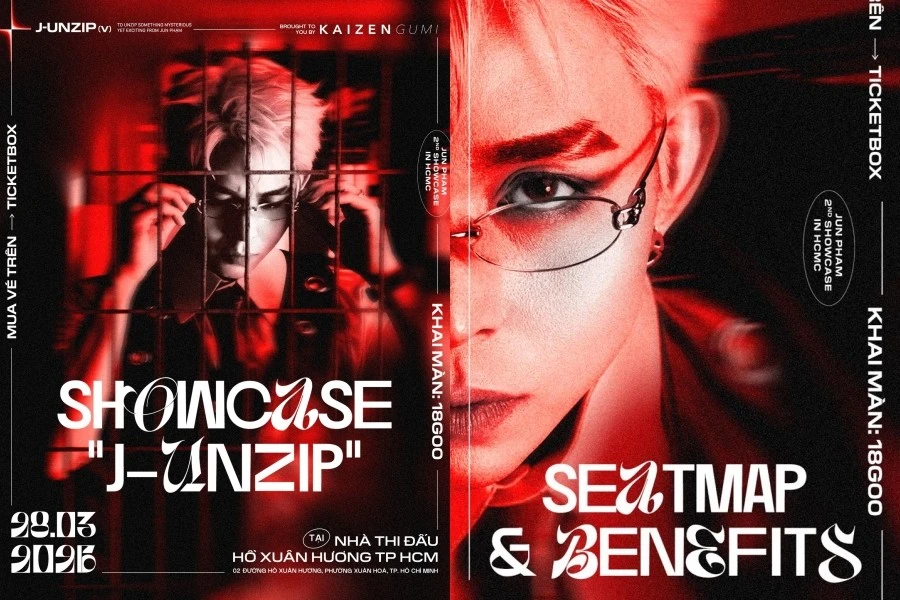 Jun Phạm công bố showcase J-UNZIP tại TP.HCM với giá vé hợp lý và hoạt động từ thiện ý nghĩa