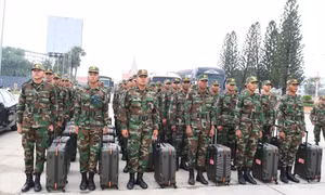 Bộ Chỉ huy Quân sự tỉnh Tây Ninh đón đoàn Quân đội Hoàng gia Campuchia tham gia nhiệm vụ diễu binh