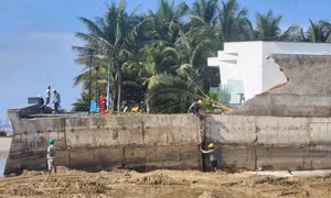 Kè biển dự án nghìn tỷ ở TPHCM bị sập