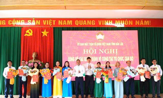 Đắk Lắk thành lập 13 ban, đơn vị trực thuộc Mặt trận Tổ quốc Việt Nam tỉnh