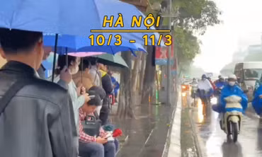 Hà Nội tiếp tục mưa, rét, nhiệt độ thấp nhất 15 độ C