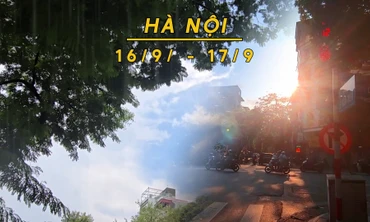 Ngày 16/9 Hà Nội nắng cục bộ có lúc mưa rào rải rác