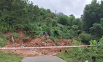 Sạt lở núi cô lập hoàn toàn 52 hộ ở Quảng Ngãi