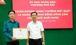 Khen thưởng anh thợ hồ dũng cảm cứu người đuối nước
