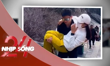 NHỊP SỐNG 24: Các chàng trai 6 múi kiếm bộn tiền nhờ bế khách leo núi ở Trung Quốc