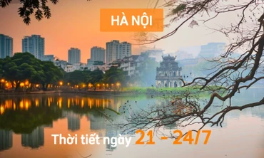 Đầu tuần Hà Nội tiếp tục mưa rải rác, có nơi mưa rất to