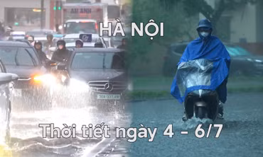 Hà Nội nhiều mây, cục bộ có mưa to những ngày đầu tháng 7