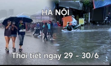 Hà Nội mưa lớn, nguy cơ ngập úng cục bộ