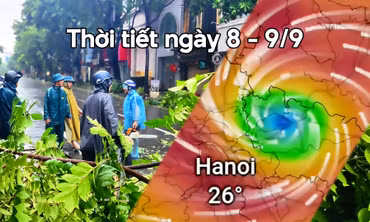 Thời tiết Hà Nội sau đêm tâm bão đi qua