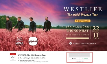 Dấu hiệu nhận biết website giả trang bán vé concert Westlife tại TP.HCM