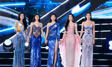 Nhan sắc nổi bật của Top 5 Miss World Vietnam 2023 trong đêm Chung kết